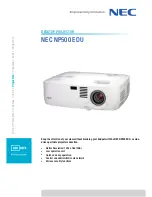 Preview for 1 page of NEC NP500 EDU Technical Specification