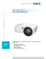 NEC NP500 Series Specification preview