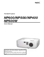 NEC NP600 Series User Manual preview