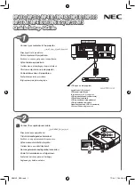 NEC NP610 Series Quick Setup Manual preview