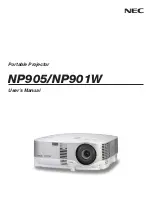 Предварительный просмотр 1 страницы NEC NP901W User Manual