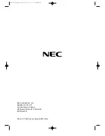 NEC NS330 Operating Instructions Manual preview