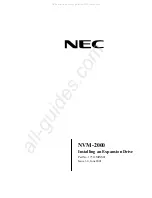 Предварительный просмотр 1 страницы NEC NVM-2000 Manual