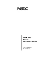 Preview for 1 page of NEC NVM-2000 Replacement Instructions Manual