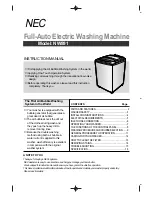 NEC NW891 Instruction Manual preview