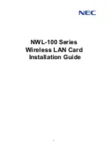 NEC NWL-100 Series Installation Manual предпросмотр