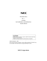 Preview for 1 page of NEC NX7700i/5040H-32 Operation Manual