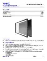 Preview for 1 page of NEC OL-V323-2 Installation Manual