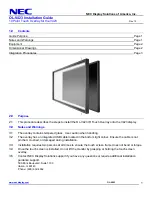 Предварительный просмотр 1 страницы NEC OL-V423 Installation Manual