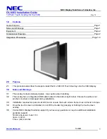 Preview for 1 page of NEC OL-V463 Installation Manual