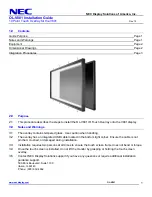 Preview for 1 page of NEC OL-V801 Installation Manual