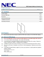 Предварительный просмотр 1 страницы NEC OLP-404 Installation Manual