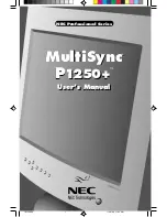 NEC P1250 - MultiSync Plus - 21" CRT Display User Manual preview