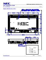 Preview for 4 page of NEC P401 - MultiSync - 40" LCD Flat Panel Display Installation Manual