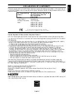 Preview for 3 page of NEC P401 - MultiSync - 40" LCD Flat Panel... User Manual