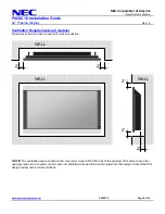 Preview for 2 page of NEC P42XC10 - PlasmaSync - 42" Plasma Panel Installation Manual