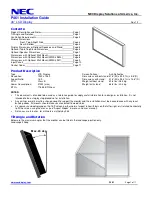 Preview for 1 page of NEC P461 - MultiSync - 46" LCD Flat Panel Display Installation Manual