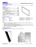 NEC P461 - MultiSync - 46" LCD Flat Panel Display Installation Manual preview