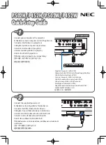 NEC P502H Quick Setup Manual предпросмотр