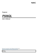 NEC P506QL User Manual предпросмотр