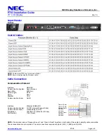 Preview for 8 page of NEC P703 Installation Manual