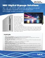 Preview for 1 page of NEC P703 Specification