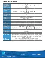 Preview for 4 page of NEC P703 Specifications