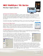 Preview for 1 page of NEC PA301W-BK Applications