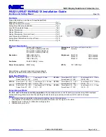 NEC PA521U Installation Manual preview