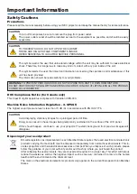 Предварительный просмотр 3 страницы NEC PA721X User Manual