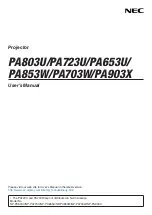 NEC PA723U User Manual предпросмотр