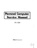 Preview for 1 page of NEC PC-8201 Service Manual
