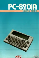 NEC PC-8201A User Manual preview