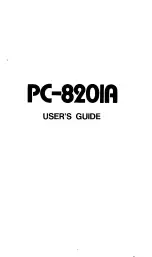 Предварительный просмотр 3 страницы NEC PC-8201A User Manual