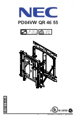 NEC PD04VW QR 46 55 Installation Instructions Manual preview