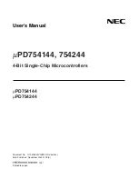 NEC PD754144 User Manual preview