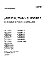 Preview for 1 page of NEC PD78052 User Manual