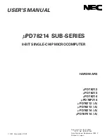 NEC PD78212 User Manual preview