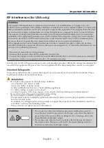 Preview for 4 page of NEC PE401H User Manual