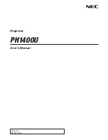 Предварительный просмотр 1 страницы NEC PH1000U User Manual