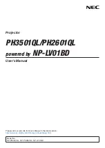 NEC PH3501QL User Manual предпросмотр