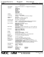 Preview for 1 page of NEC Pinwriter P9300 Specification