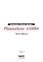 NEC PlasmaSync 4200W User Manual preview