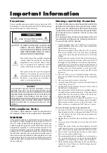 Preview for 2 page of NEC PlasmaSync 4200W User Manual