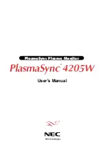 NEC PlasmaSync 4205W User Manual preview