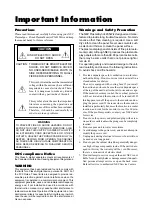 Preview for 2 page of NEC PlasmaSync 4205W User Manual