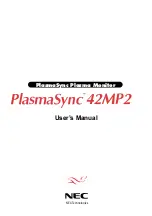 NEC PlasmaSync 42MP2 User Manual preview