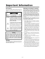 Preview for 2 page of NEC PlasmaSync 42PD2 User Manual
