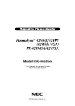 NEC PlasmaSync 42VM5 Operation Manual preview
