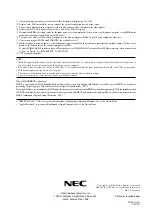 Preview for 8 page of NEC PlasmaSync 42VM5 Operation Manual